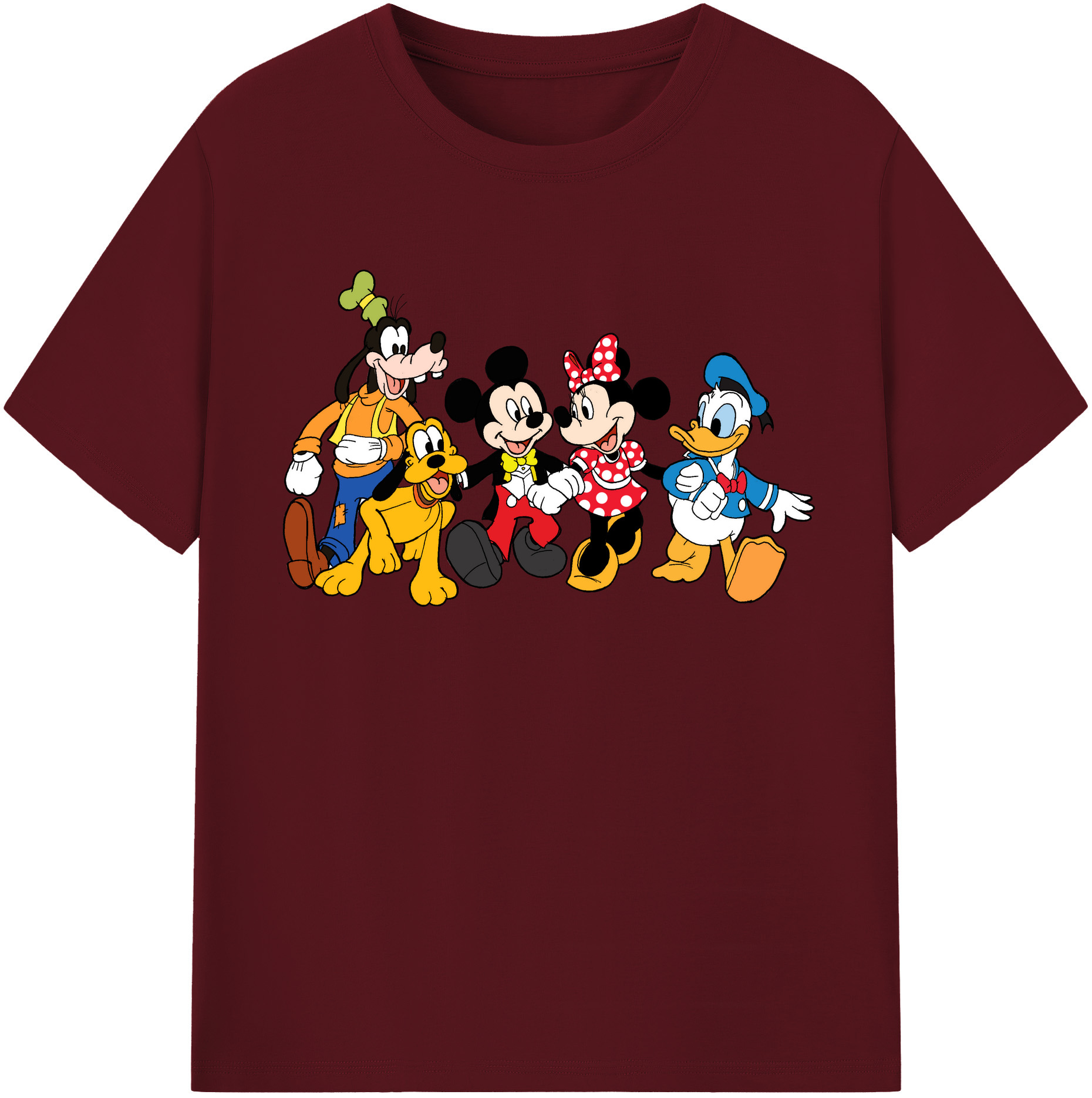 （画像用） ミッキーマウス Mickey Mouse 綿100％半袖Tシャツ（フロントプリント）
